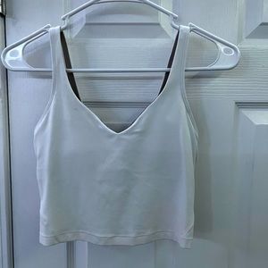 White lululemon align crop tank SIZE4